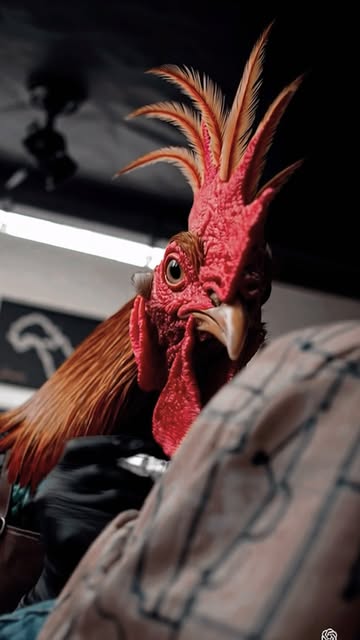Horoz Tattoo stüdyosunda horoz ve dövme uygulaması